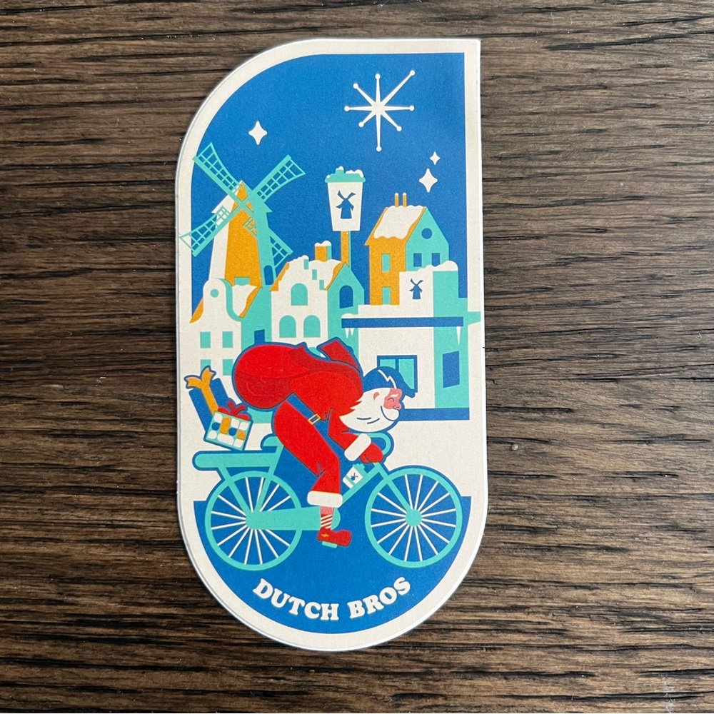 Dutch Bros Sticker — Blue, Red, Teal